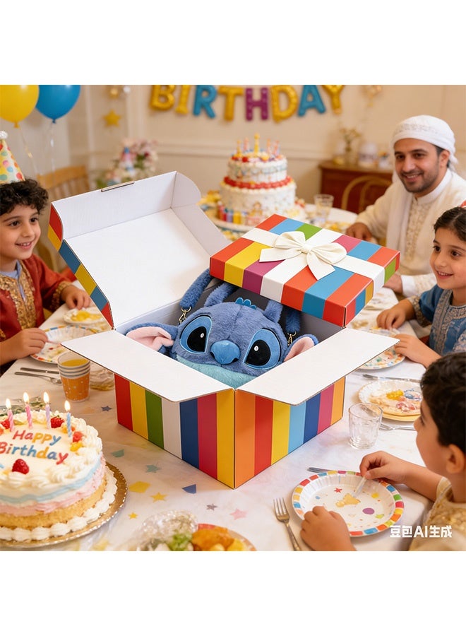 New 3D Blue Stitch Plush Crossbody Bag Cute Soft Full Wrap Doll Handbag with Adjustable Strap for Kids Boys Girls Toddlers Daily Wear Playdates Birthday Party Ideal Gift - Image 2